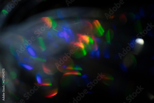 Multicolored rainbow large bokeh effect background