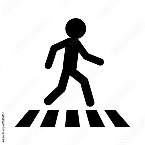 Crosswalk, pedestrian icon photo