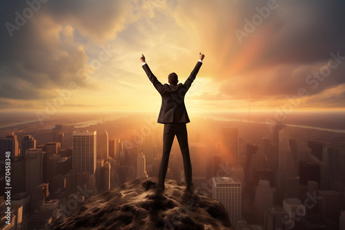 Triumph and Ambition: Captivating visuals that symbolize the essence of success, achievement, and the realization of ambitious business goals. 