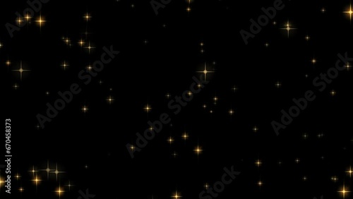 Animated star shaped silver 3D magic wand, gently touching centre off the screen with beautiful gold sparkles, light and stars burst. Christmas star. Alpha matte.