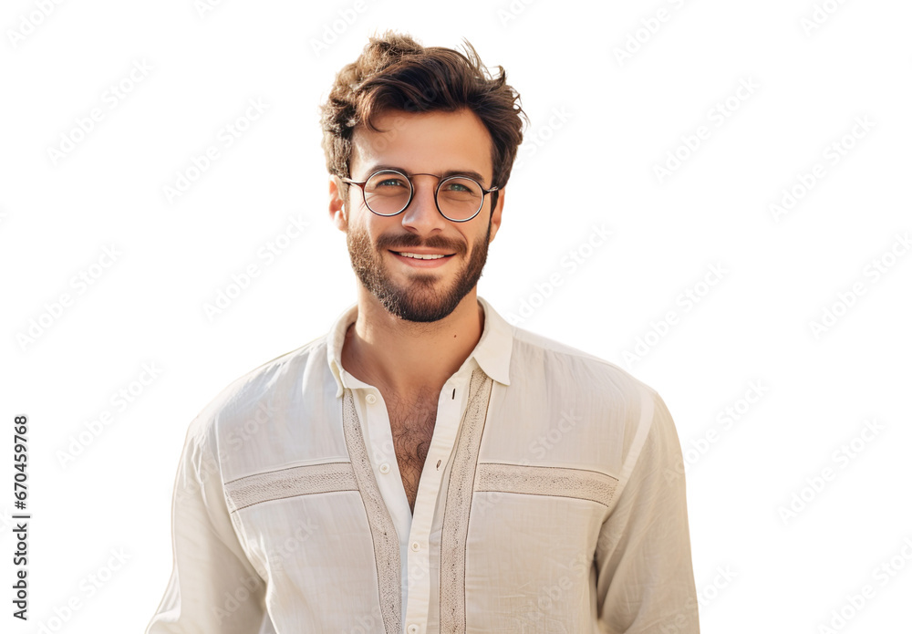 Handsome man smiling wearing casual fit isolated on transparent background PNG Handsome man smiling wearing casual fit isolated on transparent background PNG