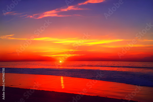 sunset over the sea © 용우 조