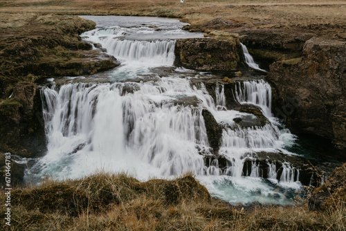 Reykjafoss waterfall in Iceland