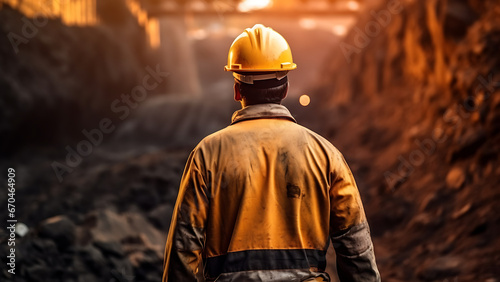 A mining engineer at a mine site.