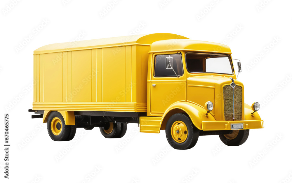 Vintage Delivery Vehicle on Transparent Background