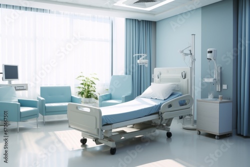 hospital room with equipment