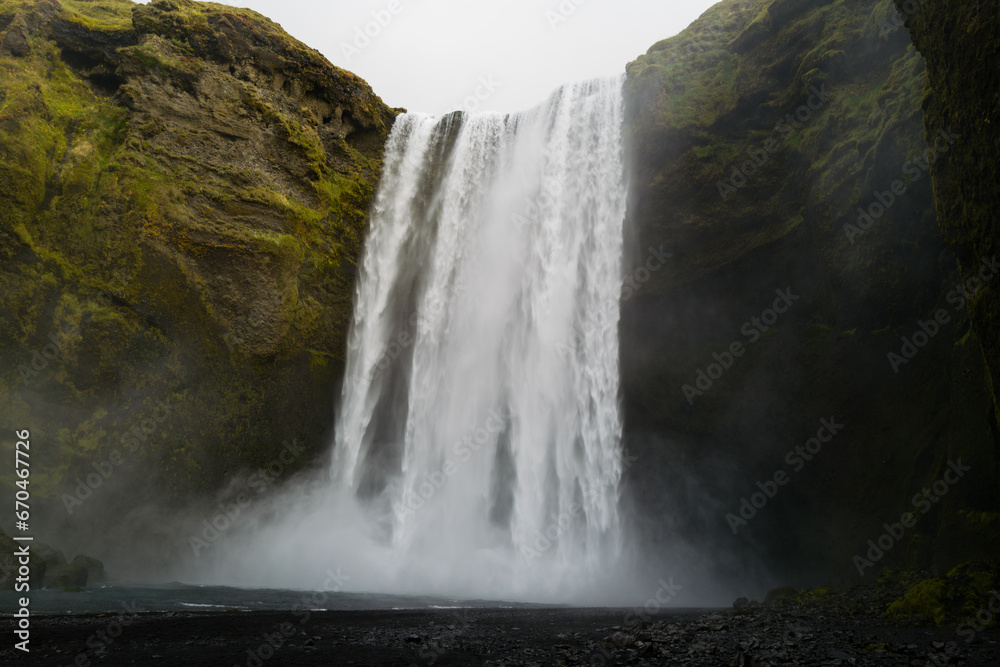 Fototapeta premium Skógafoss waterfall in Iceland