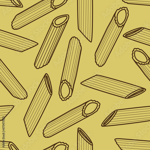 Italian Pasta seamless pattern. Vector illustration