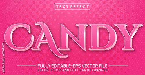 Candy pink font Text effect editable
