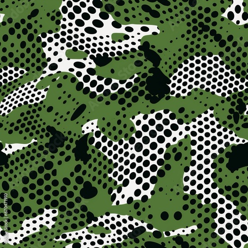  Camouflage pattern. Khaki texture. Background and fabric texture. AI generated digital design.    