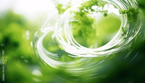 image of green trees swirling in air motion, abstract motion stock video, tilt-shift, toy ca effects