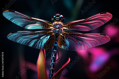 dragonfly macro photography © BadAI