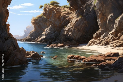 Secluded Rocky Cove.