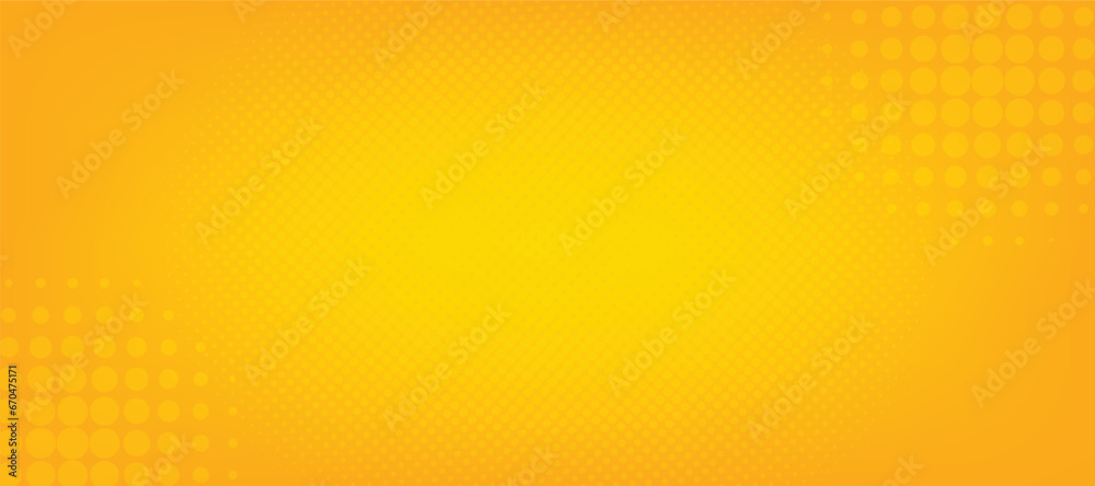 Yellow banner with halftone effect