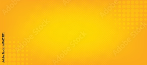 Yellow banner with halftone effect