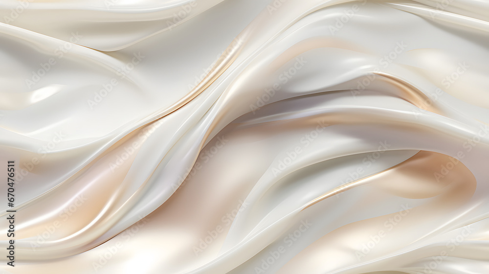 Obraz premium Seamless wavy white gold texture with pearl hint
