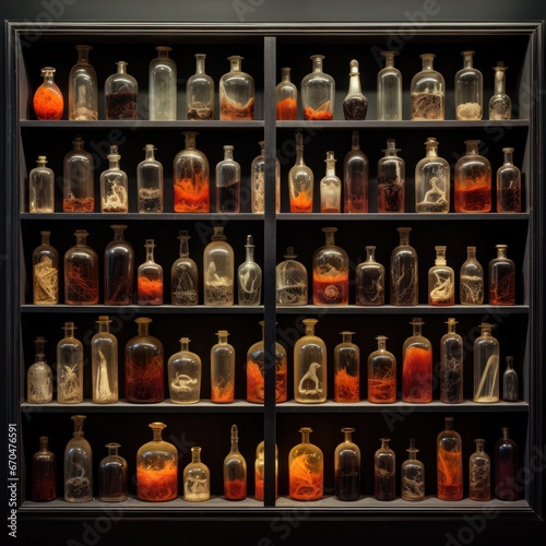 Bottles on a shelf