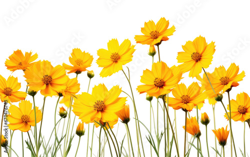 The Beauty of Coreopsis Flowers on Transparent background