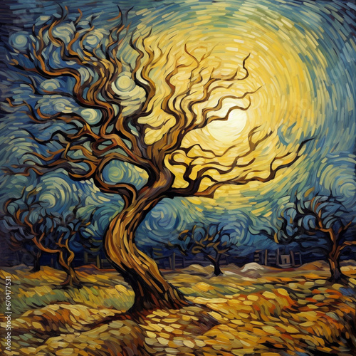 abstraction oak gogh