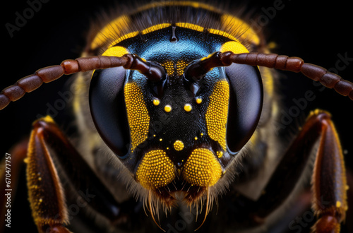 Extreme sharp and detailed study of wasp head. © Ruslan Gilmanshin