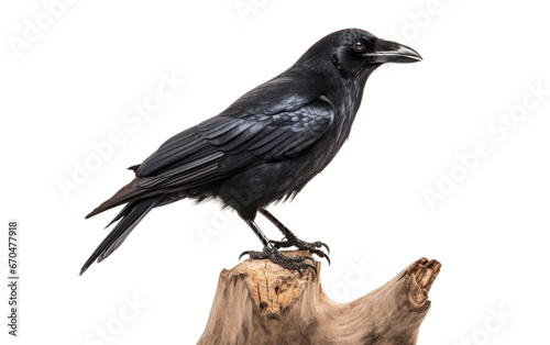The Mysterious Black Crow on Transparent background