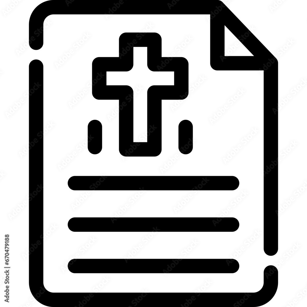 Obraz premium Death Announcement Icon