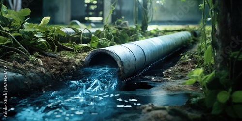 Clear Water flowing from a pipe