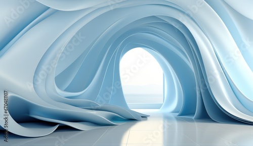 blue and white wavy interior, wallpaper, illustration, background