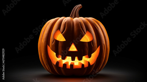 Halloween pumpkins on neutral background
