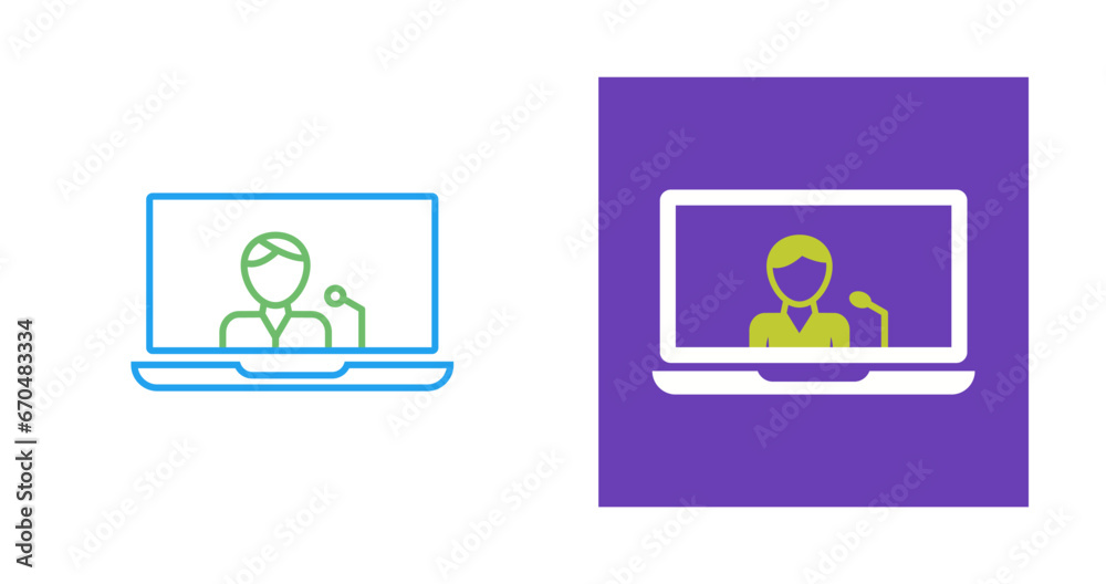 Online News Vector Icon Online News Vector Icon