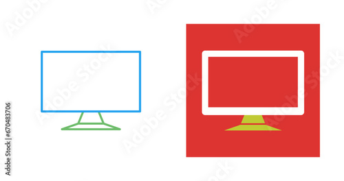 LCD Screen Vector Icon