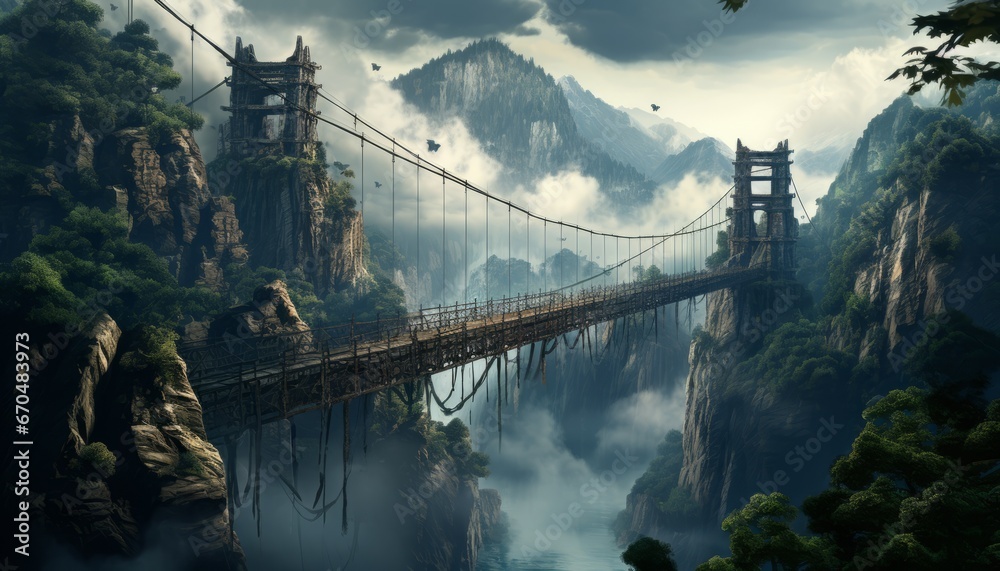 Obraz premium Forest Bridge