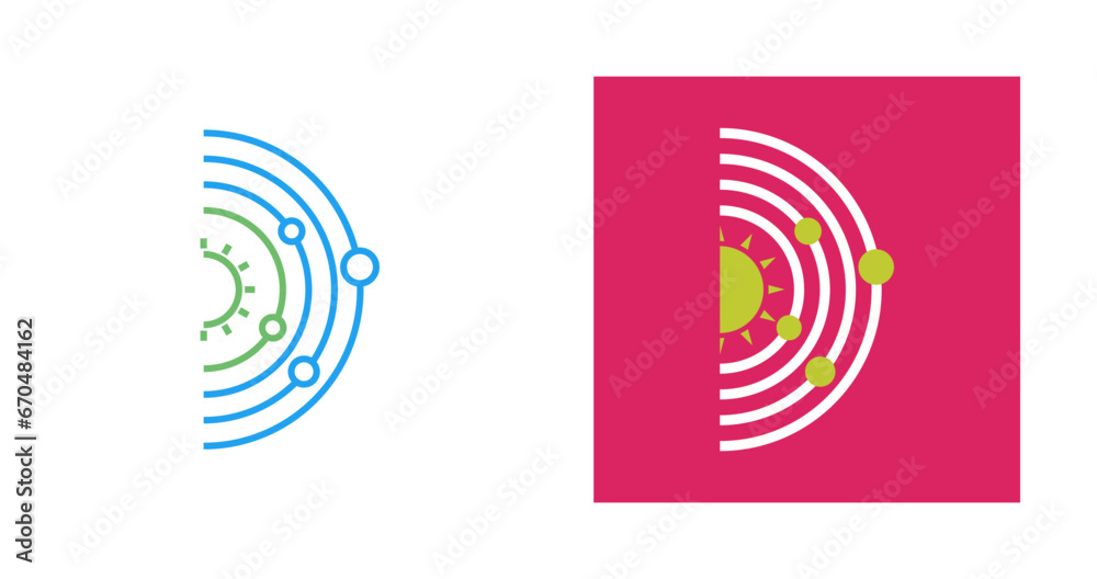 Solar System Vector Icon Solar System Vector Icon