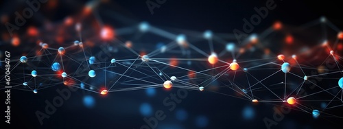 Digital technology background. Network connection dots