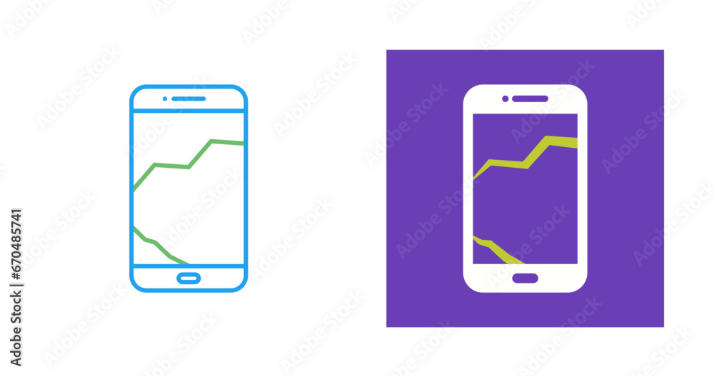 Broken Cell Phone Vector Icon