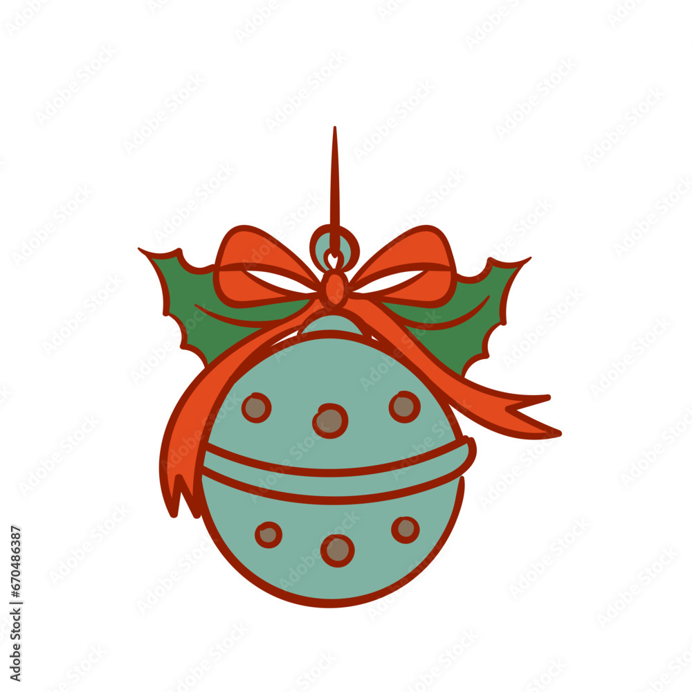 Christmas Jingle Bell Illustration Set