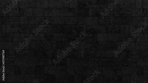 Brick texture dark black for interior wallpaper background or cover