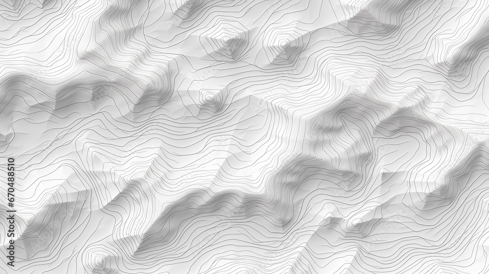 Fototapeta premium Geodesy contouring and. Topographic line map. Geography
