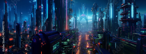 Futuristic cyberpunk urban cityscape, Neon Lights, 
background with lights