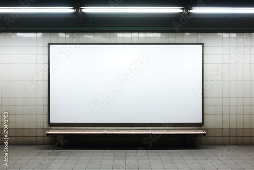 Mockup Advertisement billboard. Background Generative AI © itchaznong