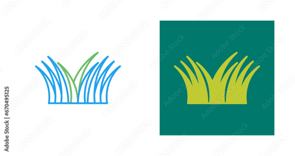 Fototapeta premium Grass Vector Icon