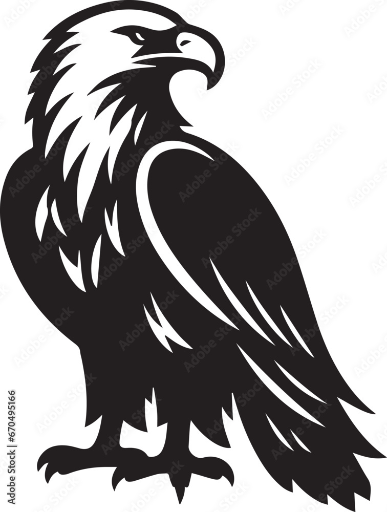 Eagle silhouette, Fliying Eagle Silhouette Vector