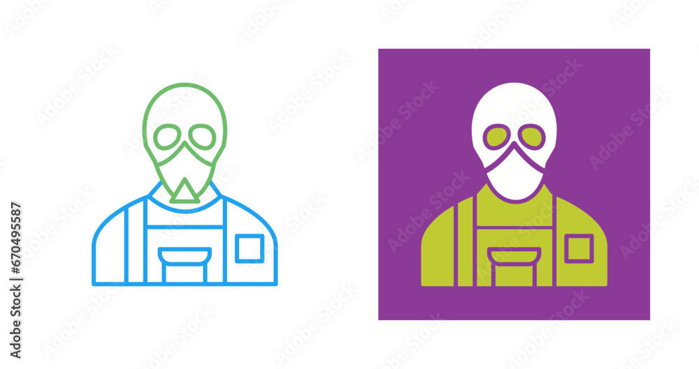 Gas Mask Vector Icon Gas Mask Vector Icon