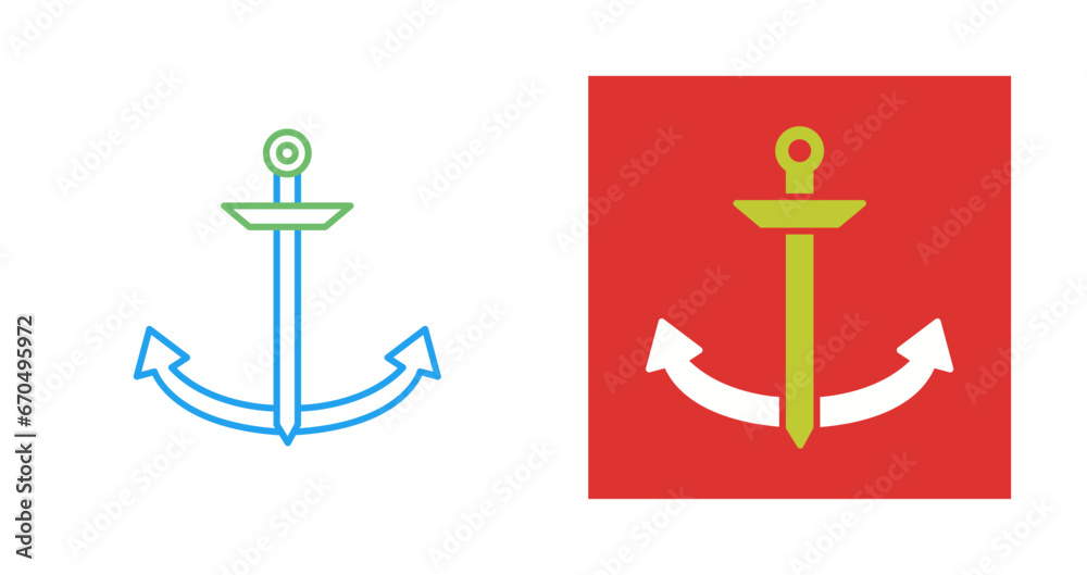 Fototapeta premium Anchor Vector Icon