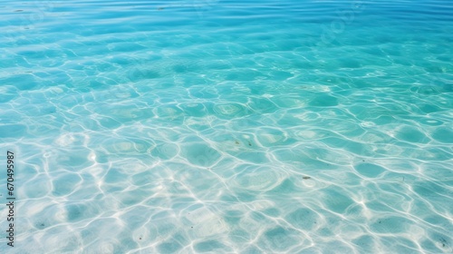 blue water in the sea with sun reflections and white sand, summer background Generative AI
