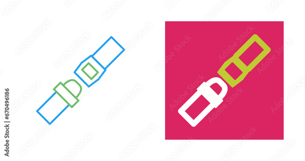 Seat Belt Vector Icon Seat Belt Vector Icon