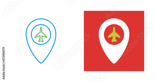 Free Download Airport Location Vector Icon - GFXLoad