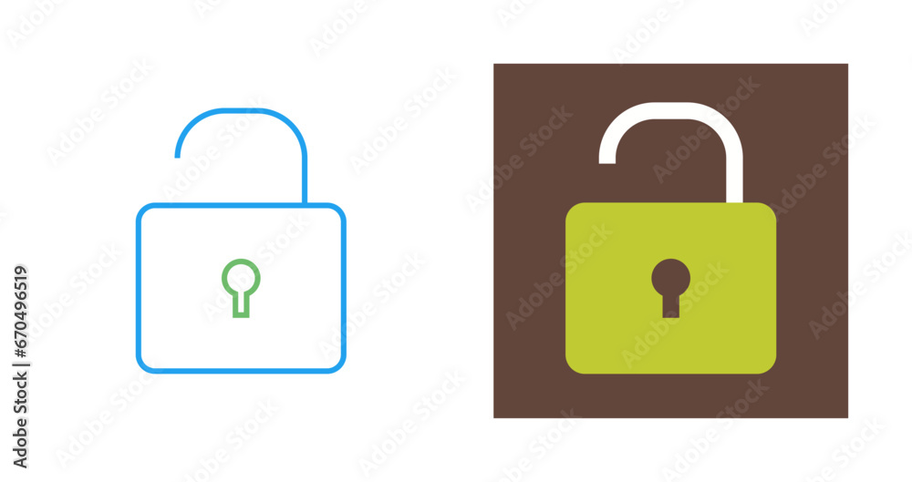 Open Lock Vector Icon
