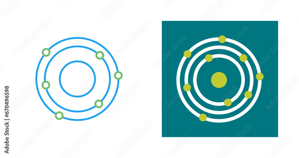 Atomic Structure Vector Icon Atomic Structure Vector Icon