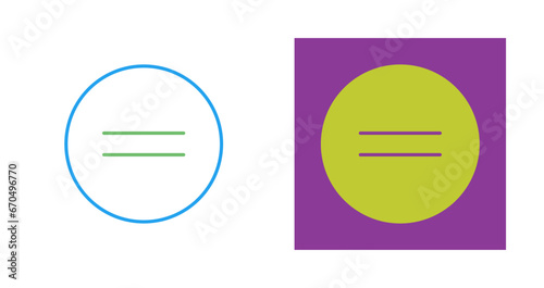 Equal To Vector Icon